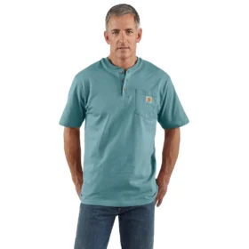 Dearborn Loose Fit Heavyweight Henley Pocket T-skjorte for menn