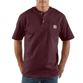 Dearborn Loose Fit Heavyweight Henley Pocket T-skjorte for menn